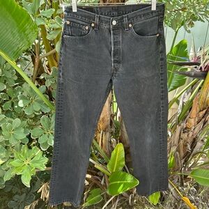 Vintage 2000 Levi’s 501 Black Button Fly Jeans Mexico 32x30 (Fits 30x29)